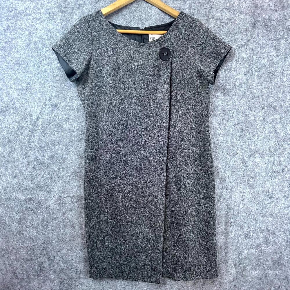 Robbie Bee Dress Womens 8 Heather‎ Gray Career Chic Office Simple